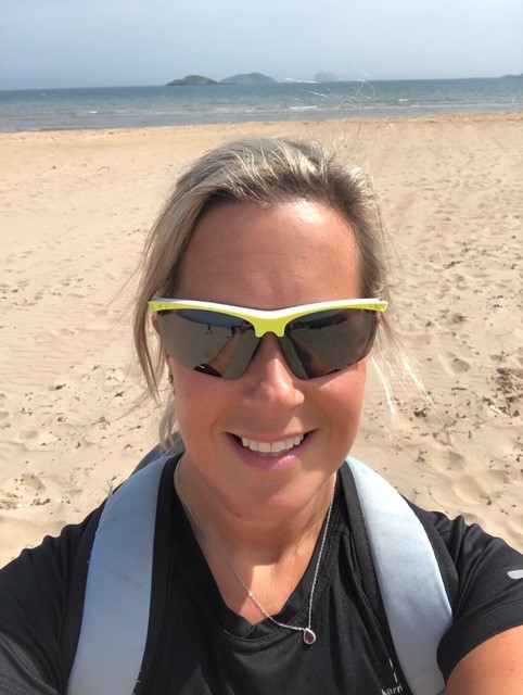 Vicky Grant training on the East Lothian beaches